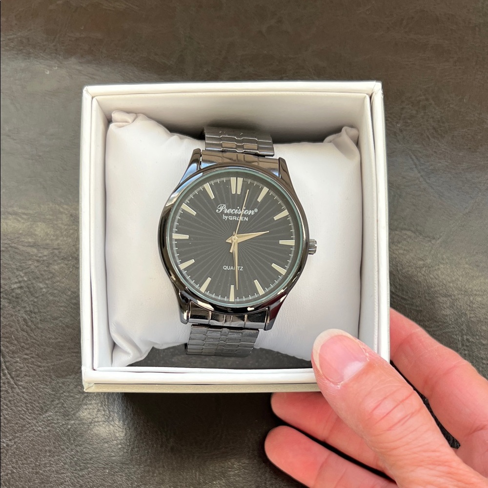 Precision by Orion Men's Black Stainless Steel Watch